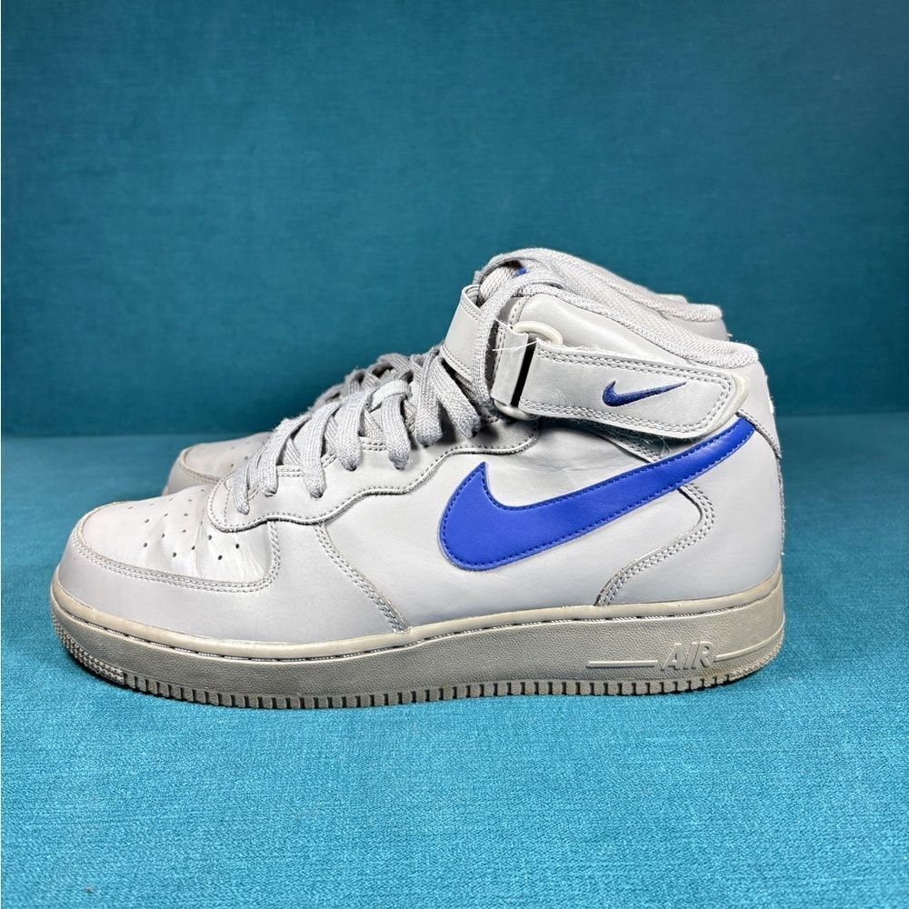 NIKE Air Force 1 Mid '07 'Dust Blue', mens US 10.5